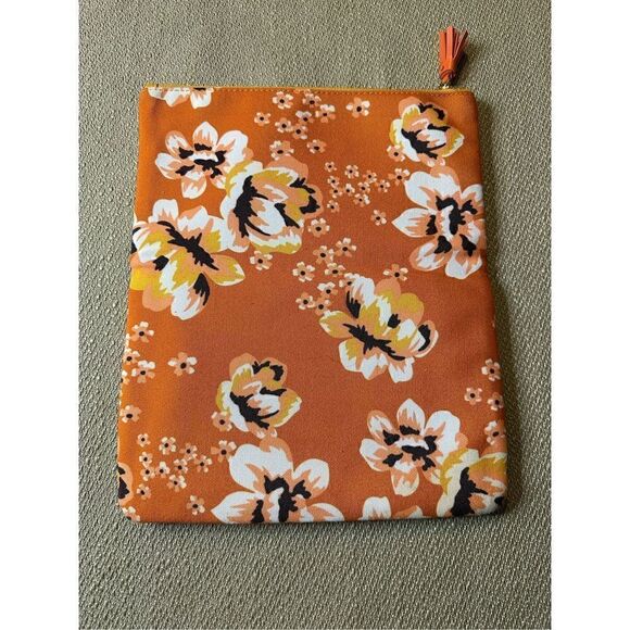Rachel Pally Reversible Fold Over Clutch Purse Bag in Bloom Orange Floral - Picture 2 of 10